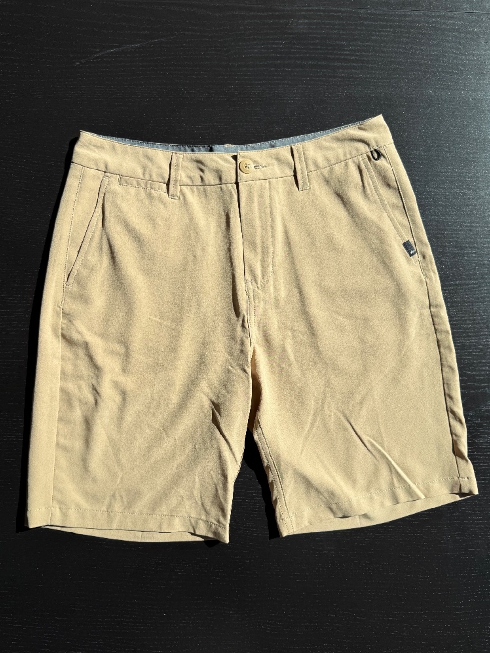 Quiksilver Amphibian Shorts Men’s 30 Khaki DryFlight Hybrid Walk Shorts